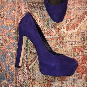 Brian Atwood Platform Suede Heels